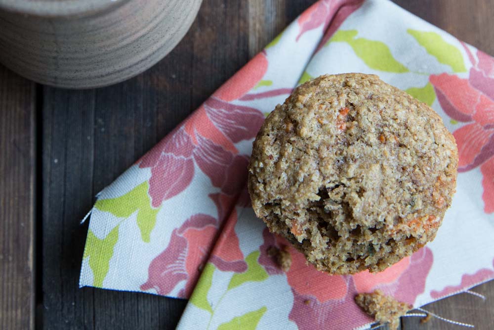 Carrot and Date Bran Muffins • theVintageMixer.com