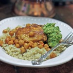 Moroccan Chicken Recipe with Chickpeas and Spicy Avocado