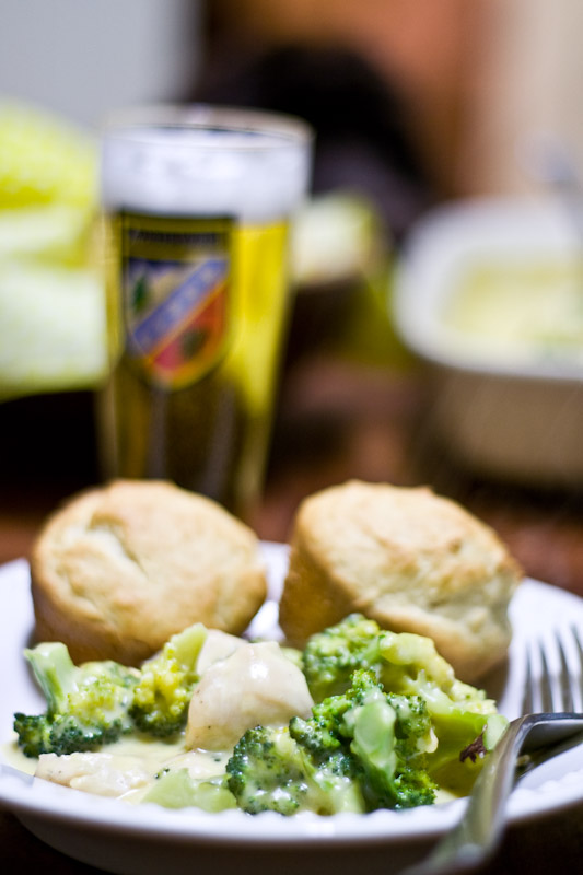 Beer and Cheese Chicken and Biscuits recipe