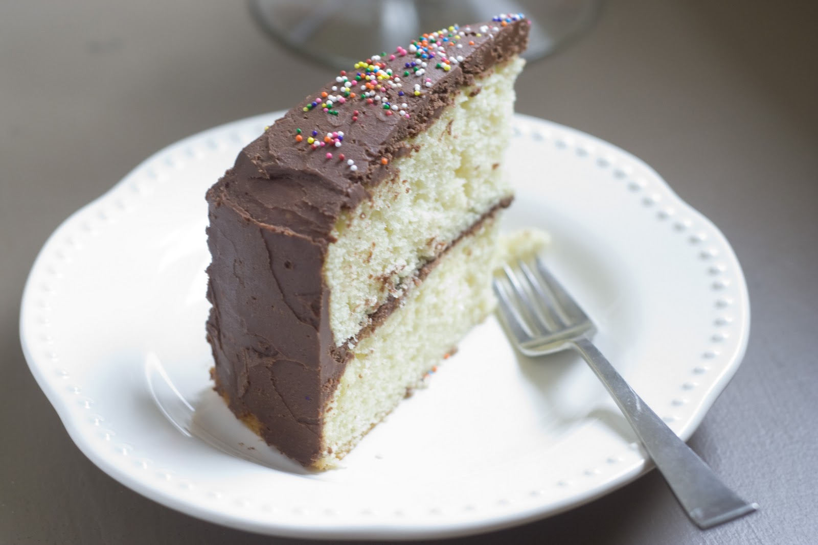 Yellow Cake with Chocolate Frosting