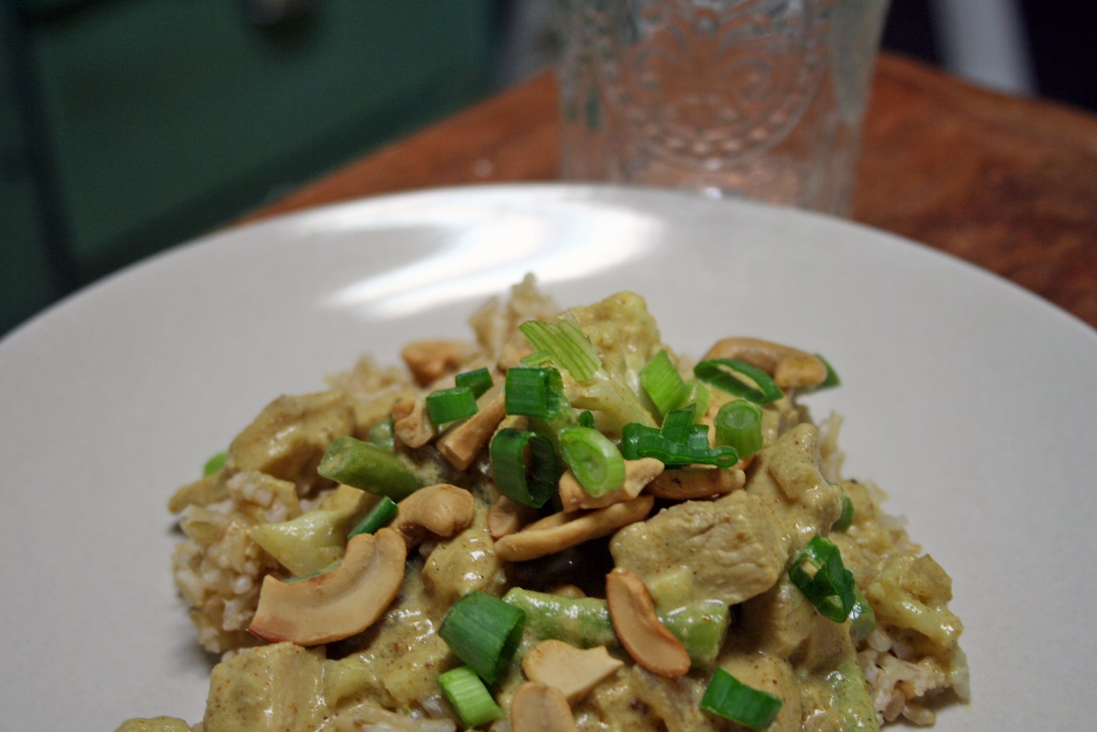 Curry Chicken with Cashews, Cauliflower and Green Beans | Vintage Mixer