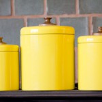 Yellow Vintage Canisters