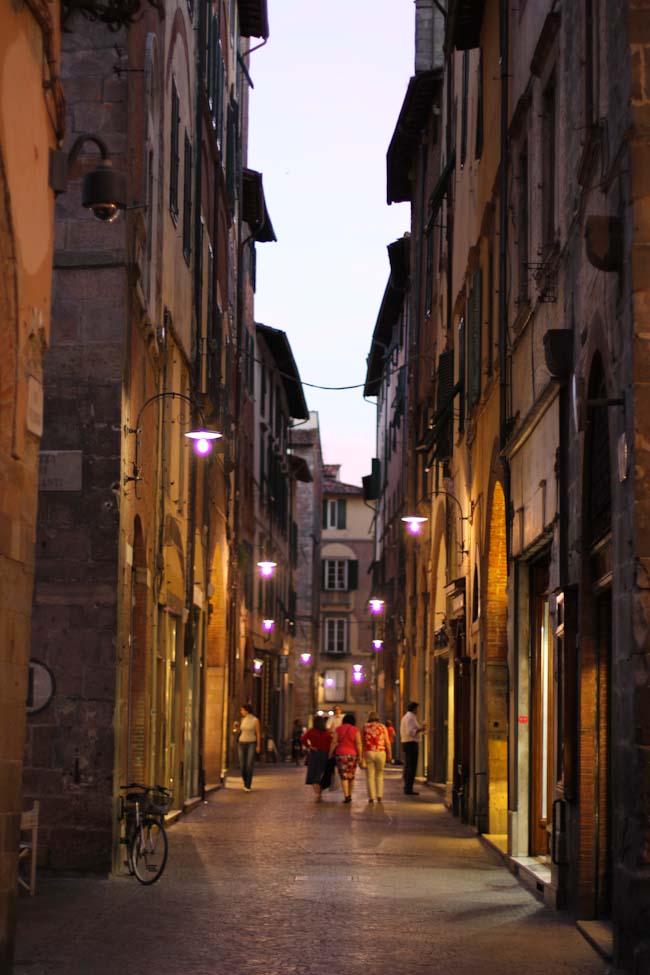 Lucca Italy at night