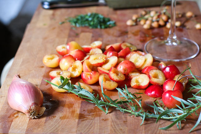 Fresh Cherries and Tarragon