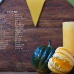 Seasonal Produce List for October Unprocessed