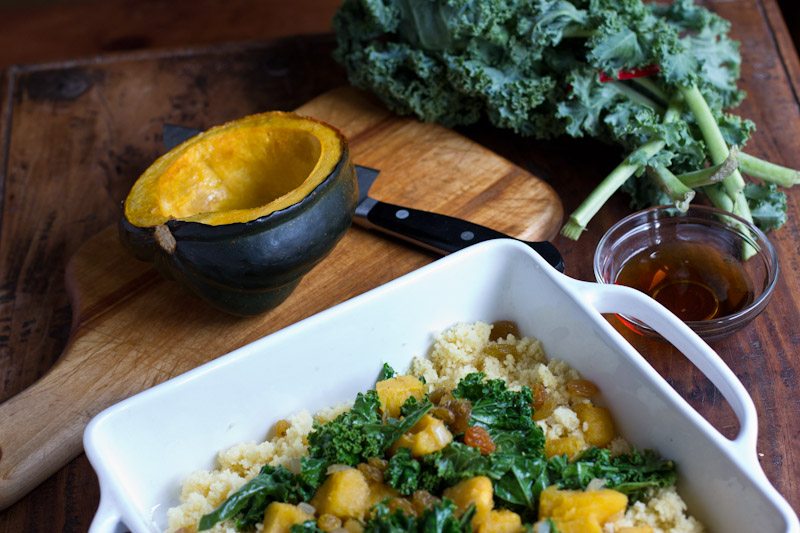 Spiced Couscous with Acorn Squash and Kale