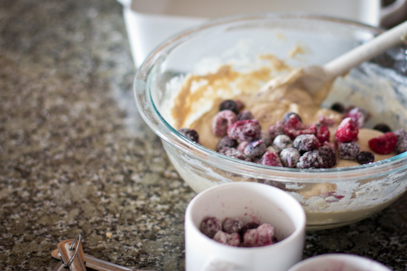 Berry Coffee Cake Recipe with walnut streusel