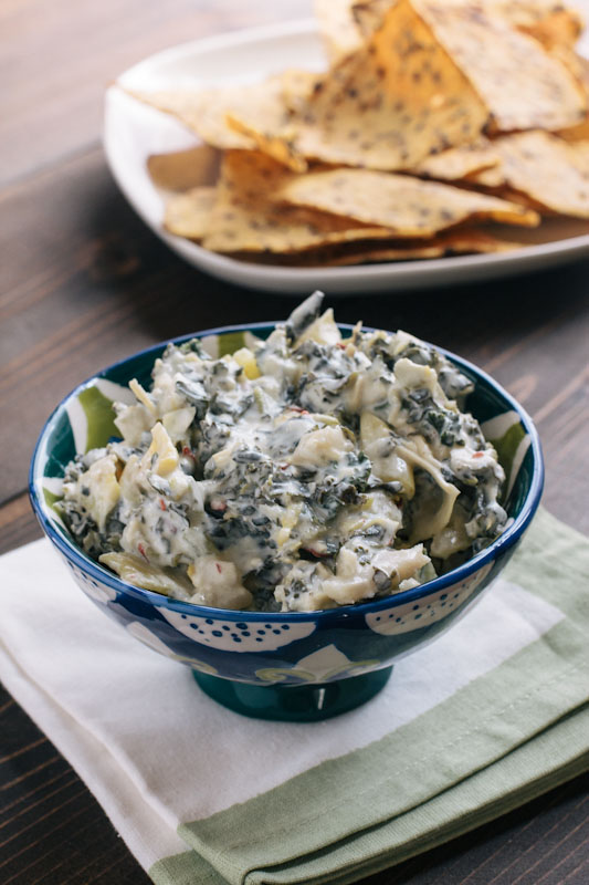 Kale Artichoke Dip with Greek Yogurt