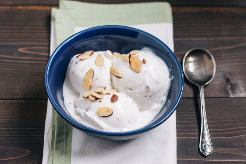 Honey Almond Frozen Yogurt Recipe 