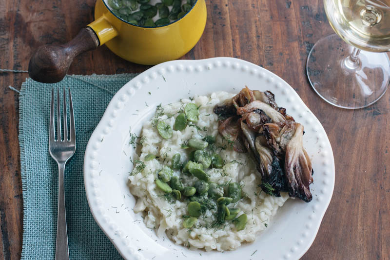 Risotto with fennel and fava beans recipe