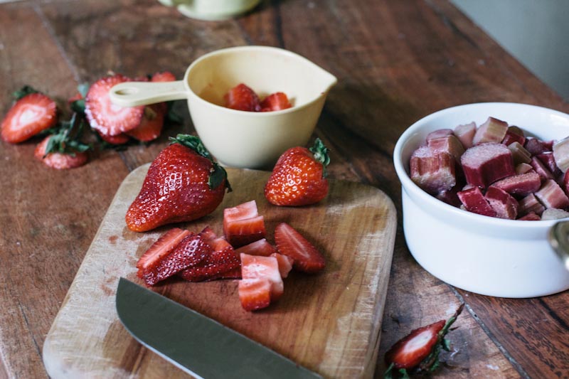 Strawberry Rhubarb Freezer Pie Recipe with Gingersnap Crust