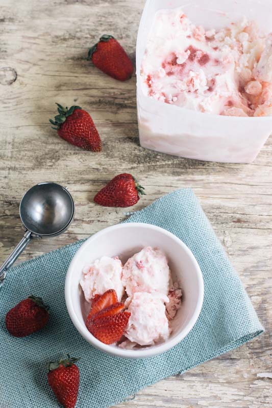 Strawberry Rhubarb Frozen Yogurt Recipe