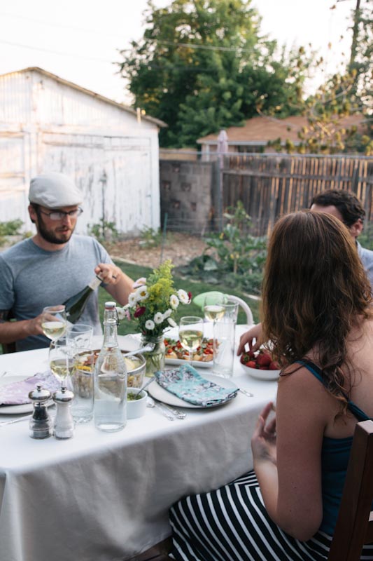 Summer Dinner Party plus garlic scape pesto recipe