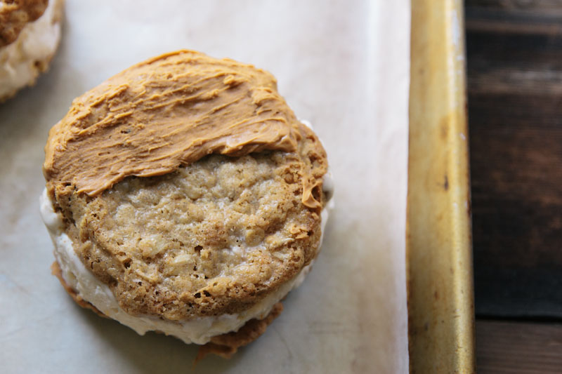 Butterscotch Peach Ice Cream Sandwiches