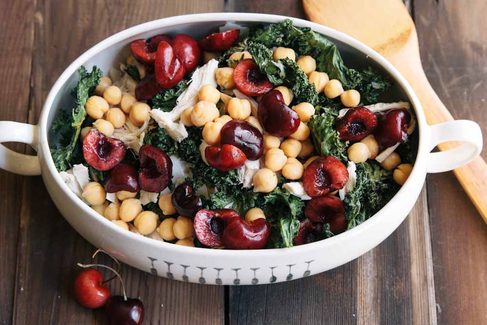 Cherry Kale Salad Recipe 