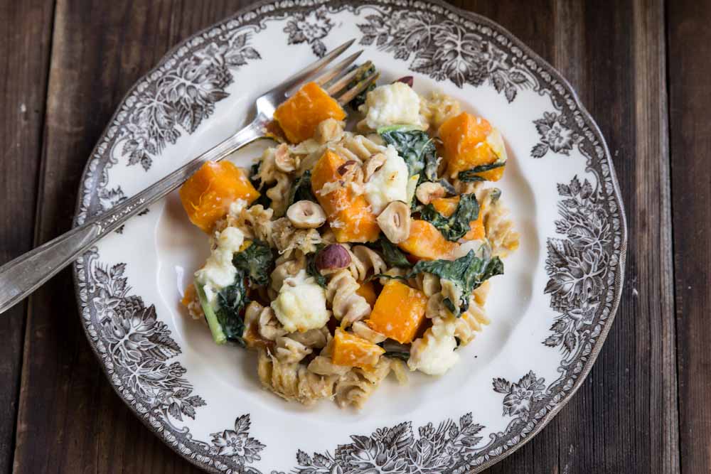 Baked Pasta with Squash and Kale