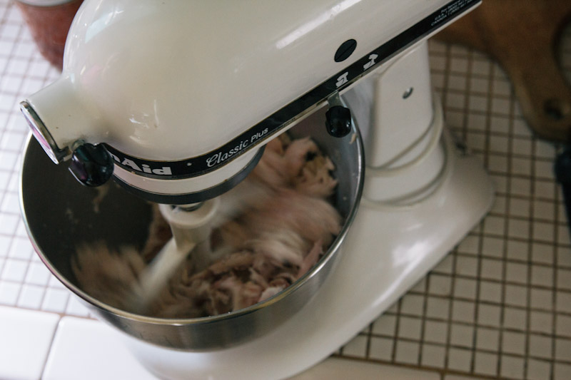 Chicken Salad using a Kitchen Aid Mixer