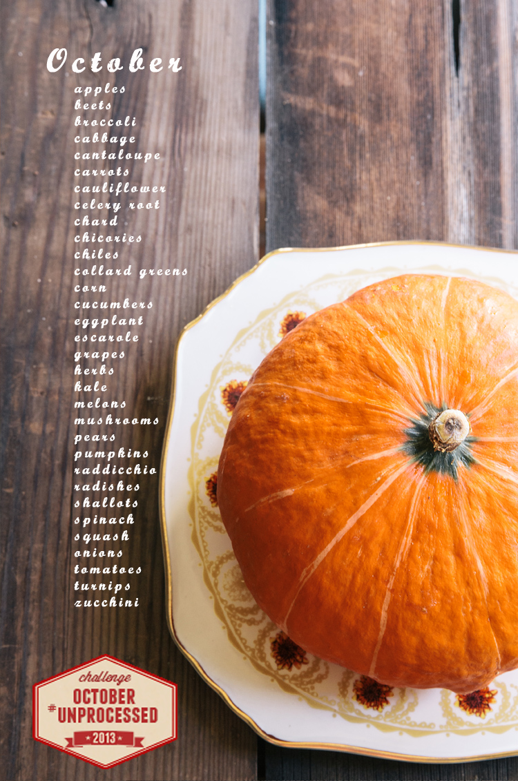 October Unprocessed Seasonal Produce Guide 