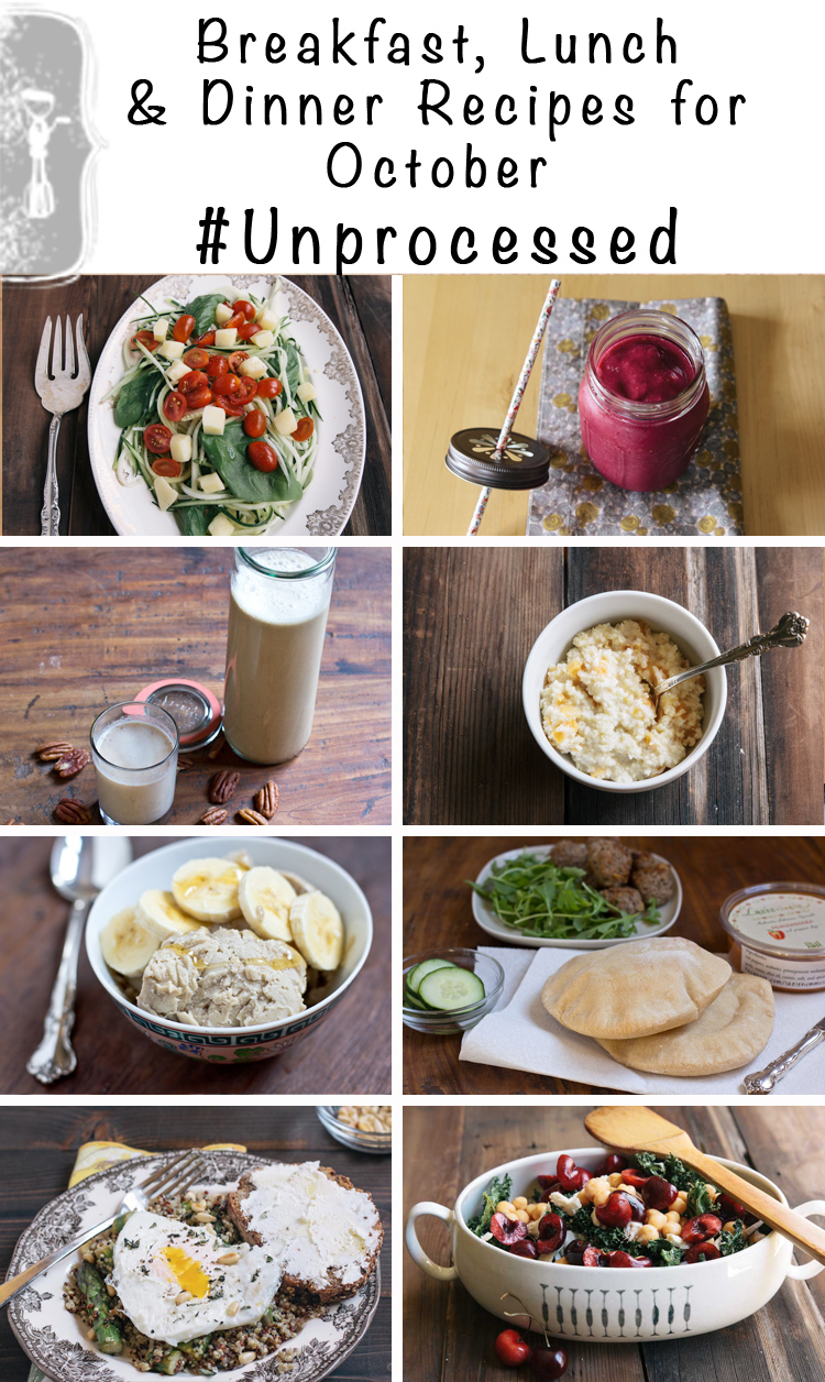 October Unprocessed Recipes