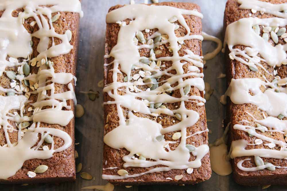 Pumpkin Bread Recipe with Maple Icing