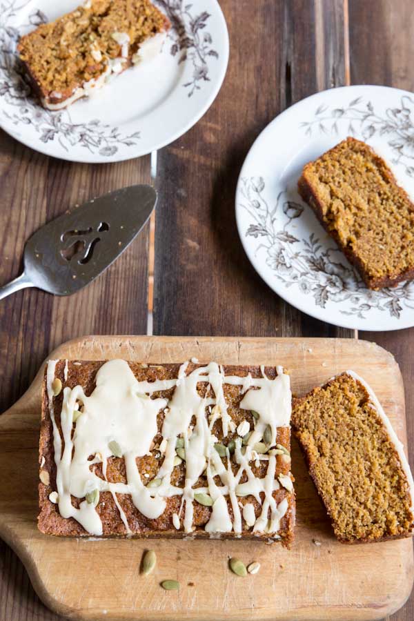 Pumpkin Bread Recipe with Maple Icing 