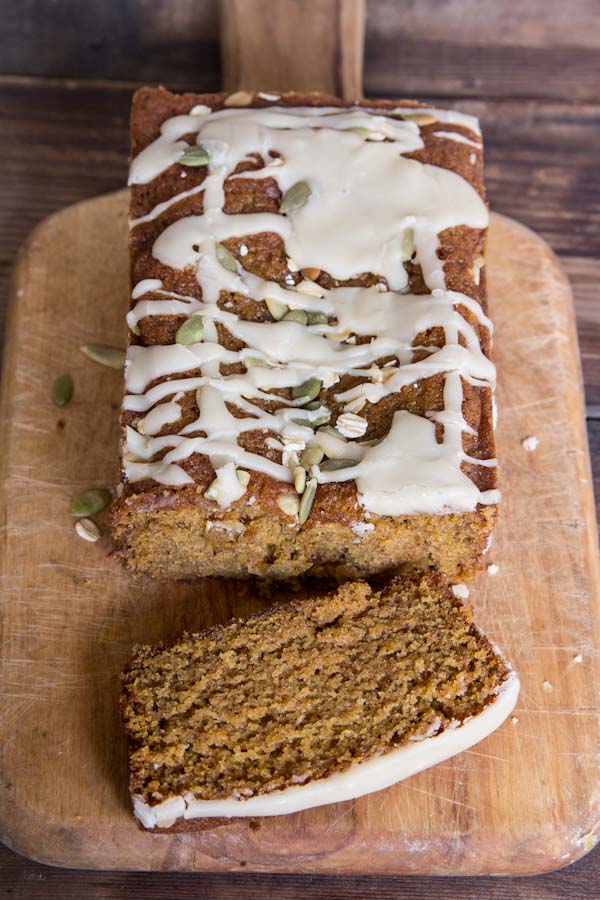 Pumpkin Bread Recipe with Maple Icing 