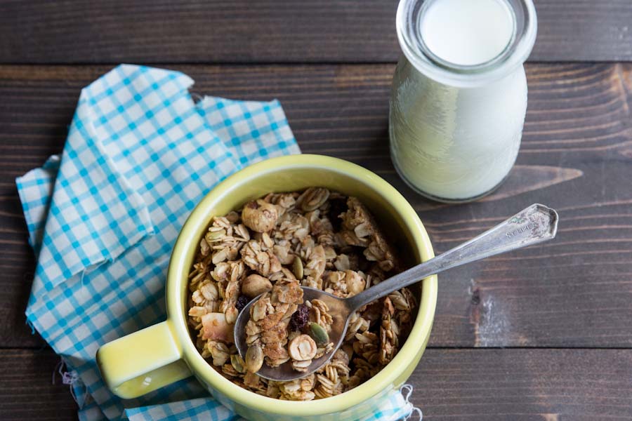 Cherry Hazelnut Granola Recipe with Clusters 