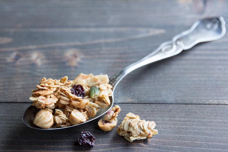 Cherry Hazelnut Granola Recipe with Clusters