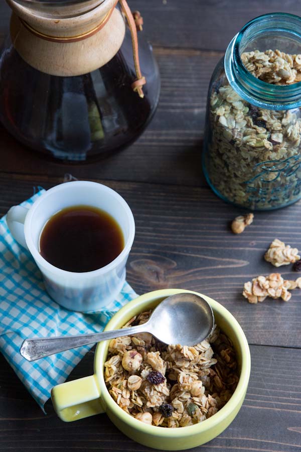 Cherry Hazelnut Granola Recipe with Clusters