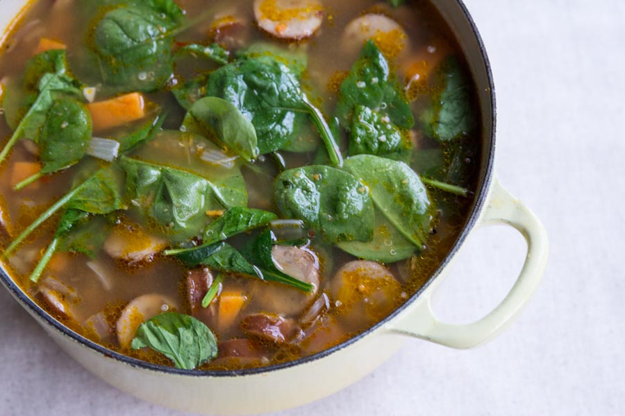 Sweet Potato Spinach and Sausage Soup Recipe 