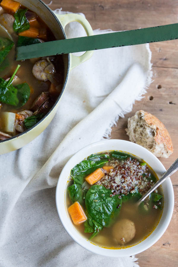 Sweet Potato, Spinach and Quinoa Soup Recipe | Vintage Mixer