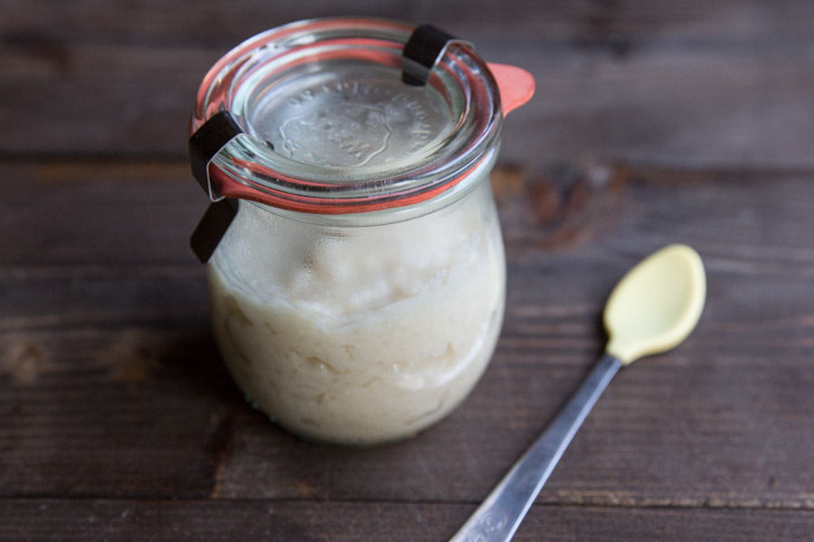 adding baby rice to bottle