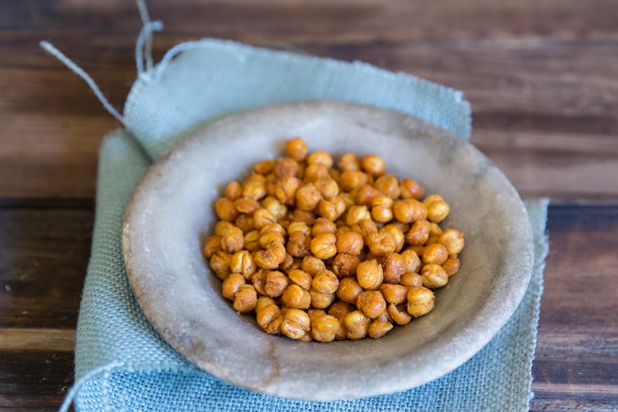 Honey Spiced Roasted Chickpeas