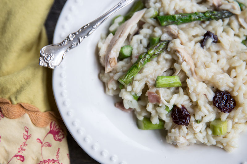 Asparagus and Sun Dried Cherry Risotto Recipe | theVintageMixer.com