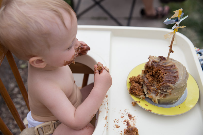 First Birthday Smash Cake with Yogurt Frosting