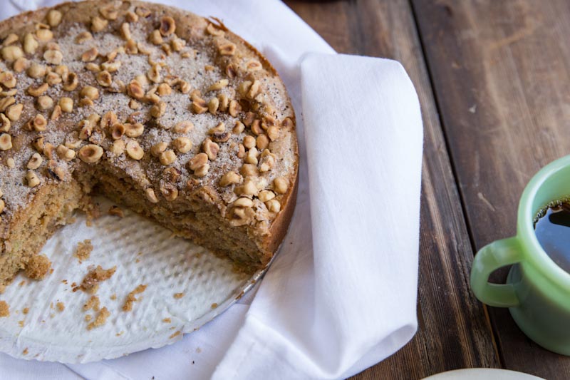 Rhubarb Coffee Cake Recipe • theVintageMixer.com