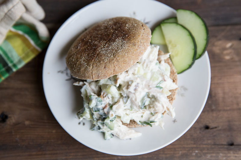 Tzatziki Chicken Salad Recipe • theVintageMixer.com