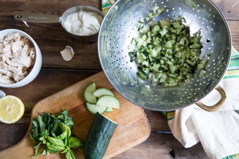 Tzatziki Chicken Salad Recipe • theVintageMixer.com