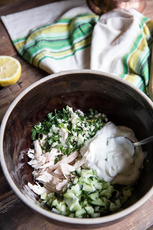 Tzatziki Chicken Salad Recipe • theVintageMixer.com