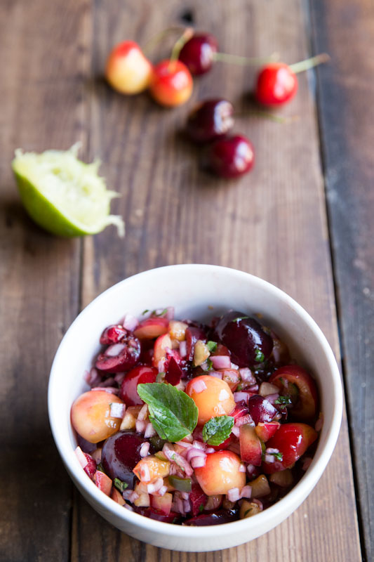 Cherry Salsa Recipe • theVintageMixer.com