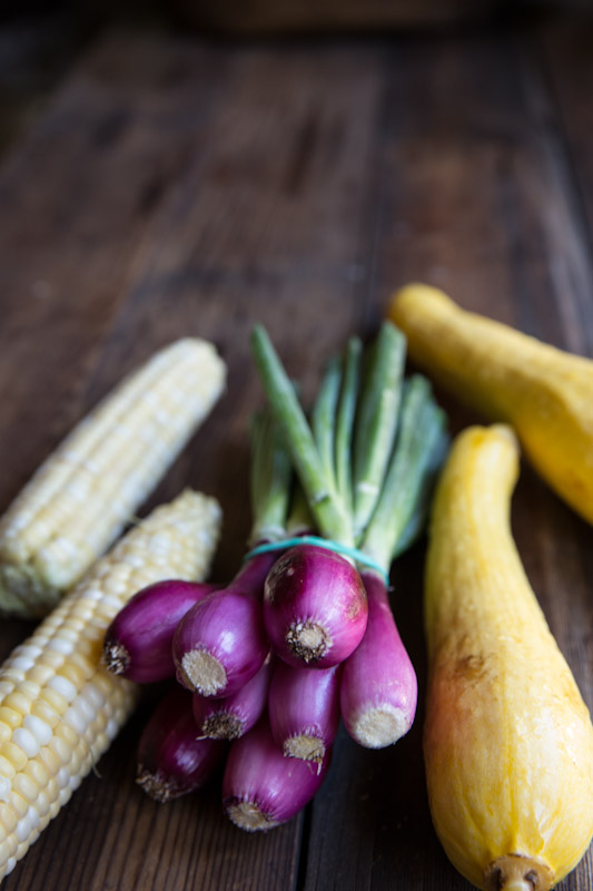 Summer Farro Risotto Recipe with Squash and Corn • theVintageMixer.com