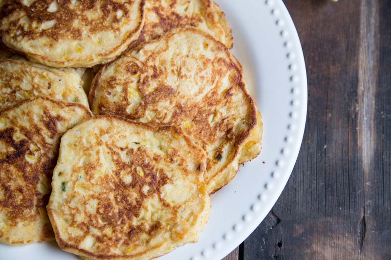 Fresh Corn Griddle Cakes • theVintageMixer.com