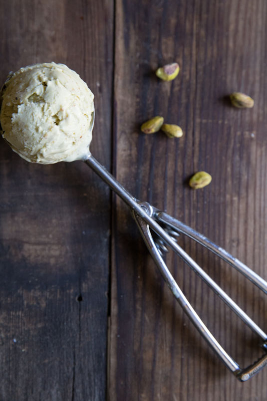 Pistachio Frozen Yogurt Recipe • theVintageMixer.com