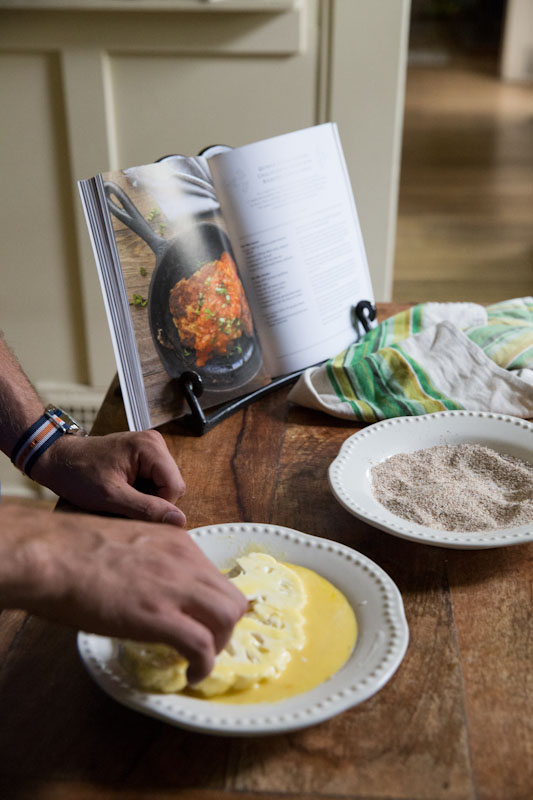 Quinoa Crusted Cauliflower Steaks from the Homemade Flour Cookbook