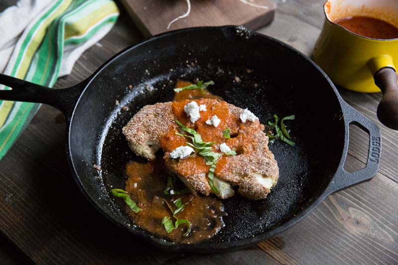 Quinoa Crusted Cauliflower Steaks from Homemade Flour Cookbook