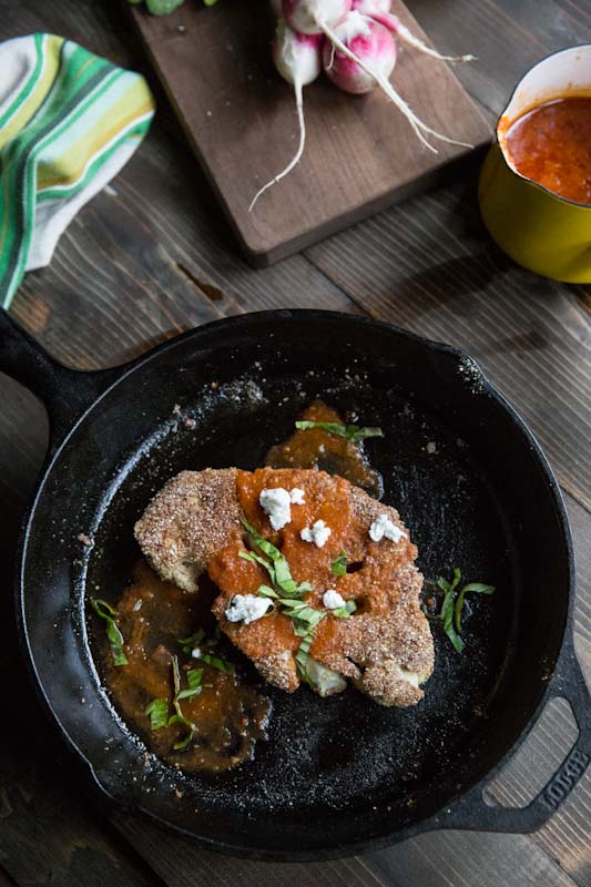 Quinoa Crusted Cauliflower Steaks from Homemade Flour Cookbook