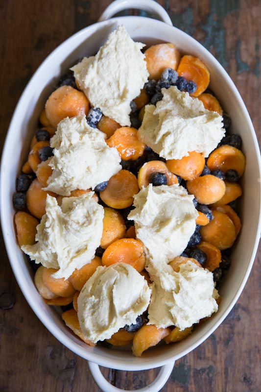 Blueberry Apricot Cobbler Recipe • theVintageMixer.com