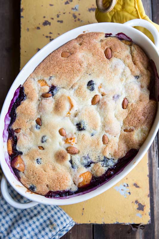 Blueberry Apricot Cobbler Recipe • theVintageMixer.com