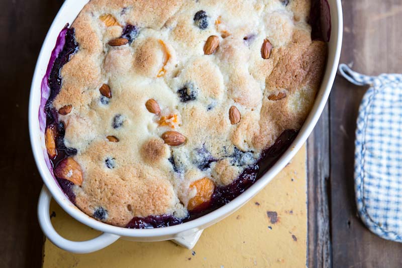 Blueberry Apricot Cobbler Recipe • theVintageMixer.com