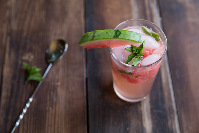 Watermelon Mojito Recipe • theVintageMixer.com #eatseasonal